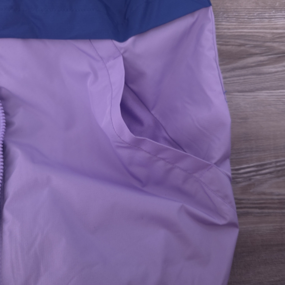 Eddie Bauer Youth L 14/16 Windbreaker Water Resistant Rain Jacket Blue Purple - Picture 10 of 14